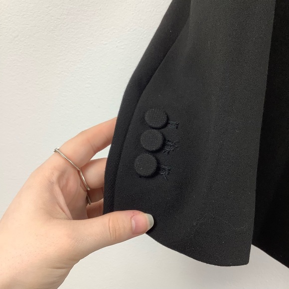 Zara Blazer with Contrast Piping in Black with White - Picture 6 of 8